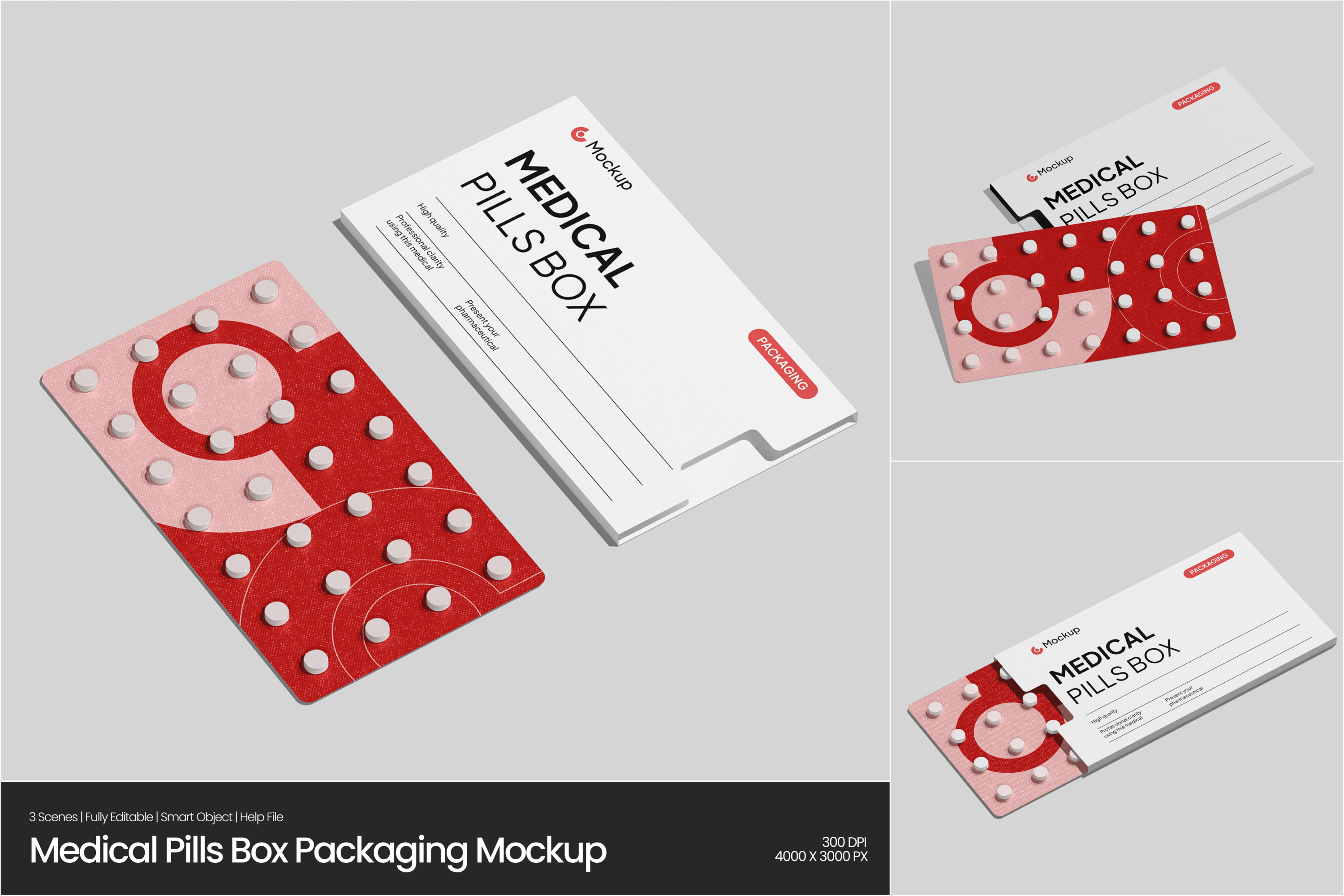 Medical Pills Box Packaging Mockup, a Packaging Mockup by Permadi Creative