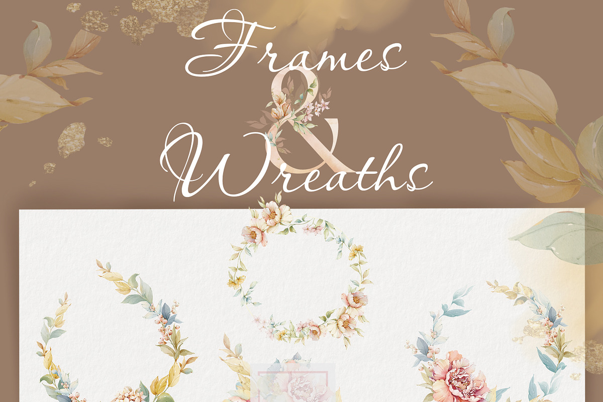 Watercolor flowers pink bloom set, a Decorative Illustration by Edith’s World (Photo 7 of 19)