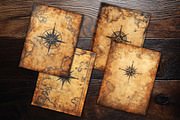 Antique Compass Map Scrapbook Paper, a Background Graphic by V Design Creator (Thumbnail 4 of 10)