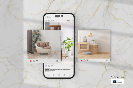 Instagram Post Mockups, an Advertising Mockup by Alhaytar