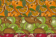Fruits & Vegetables Vintage Patterns, a Pattern Graphic by ConceptCafe (Thumbnail 3 of 5)