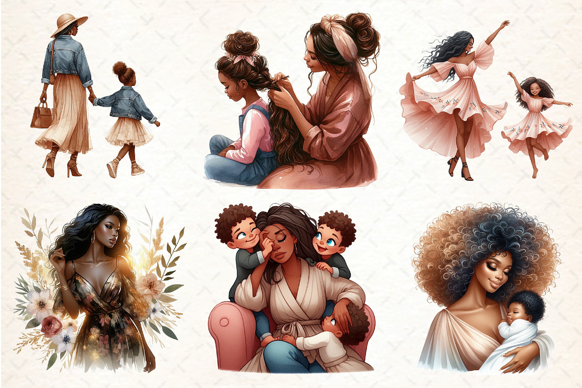 Mothers day Clipart, an Illustration by DreamCafeArt (Photo 3 of 5)