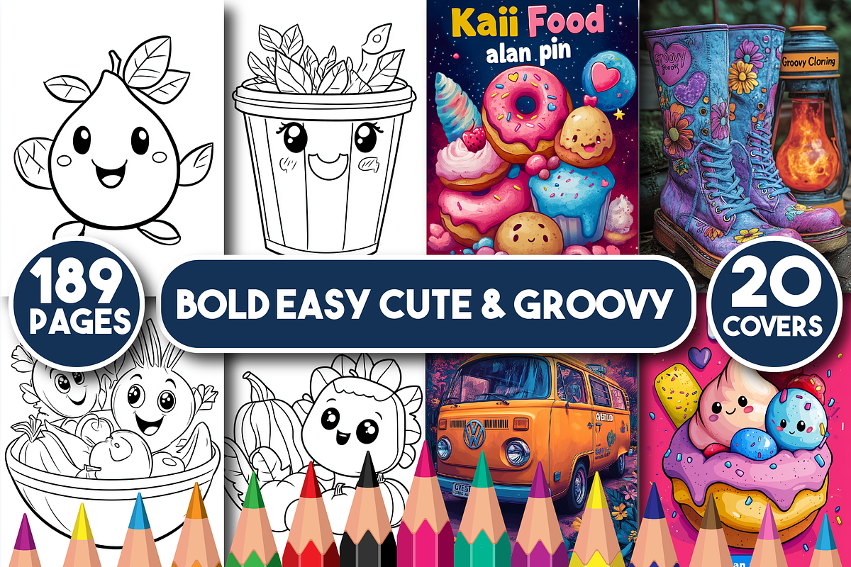Bold Easy Cute & Groovy Coloring, an Animal Illustration by Design Zone (Photo 1 of 3)