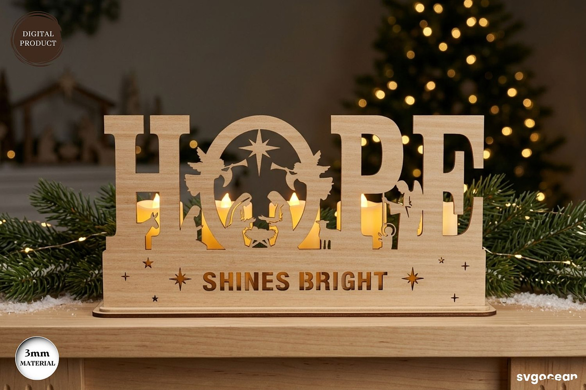 Nativity Candle Holder SVG Bundle, a Decorative Illustration by svgocean (Photo 7 of 14)