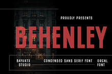 Behenley – Condensed Sans Serif Font