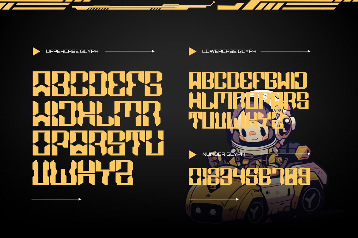Airobotech - Future Sans Serif Font, a Sans Serif Font by Dhabee (Photo 2 of 7)