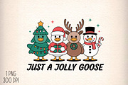 Funny Christmas Just a Jolly Goose, an Illustration by Daily.Designs (Thumbnail 1 of 5)
