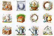 Country Farmhouse Easter PNG Clipart, an Illustration by RobertsArt (Thumbnail 5 of 7)