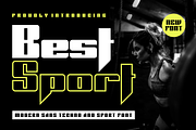 Best Sport Font, a Sans Serif Font by brahamb_design (Thumbnail 1 of 7)