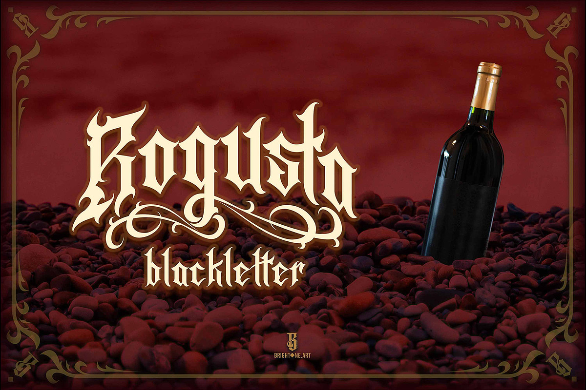 Rogusta - Blackletter Font, a Blackletter Font by Brightone (Photo 5 of 8)
