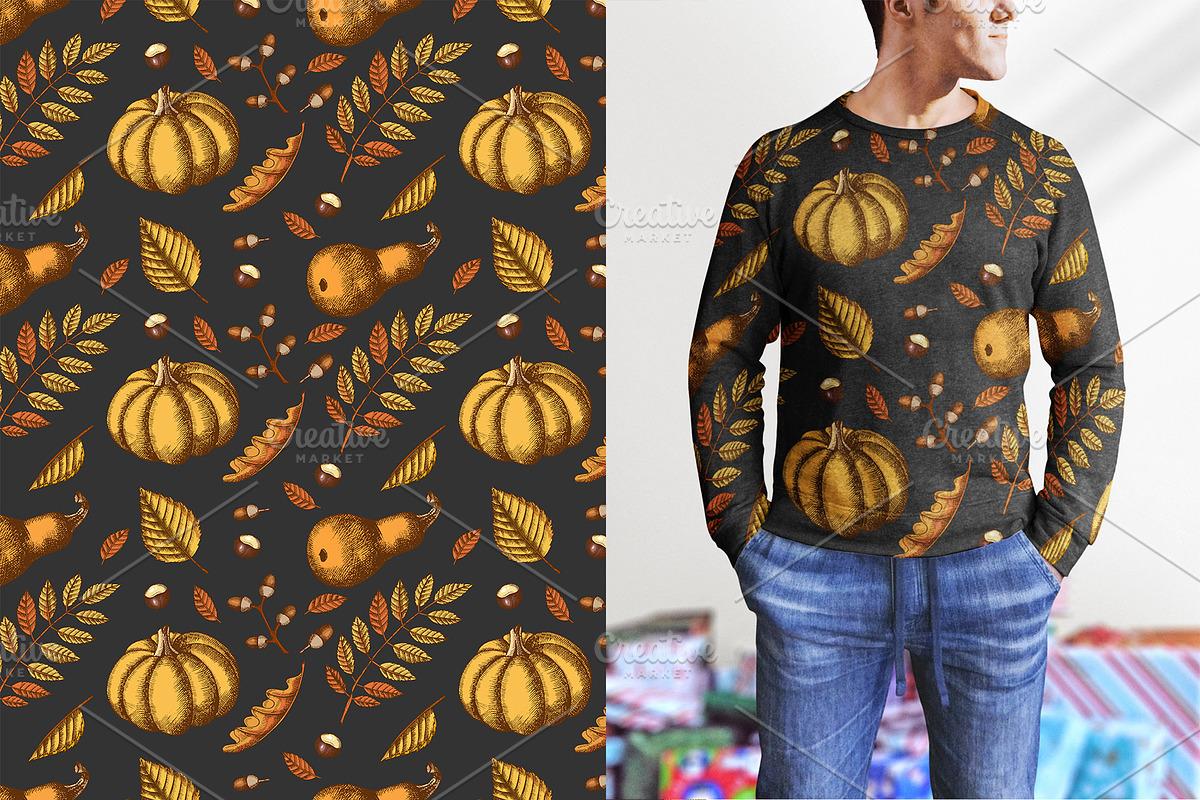 Pumpkins and Leaves Set, an Illustration by Tabiti (Photo 10 of 14)