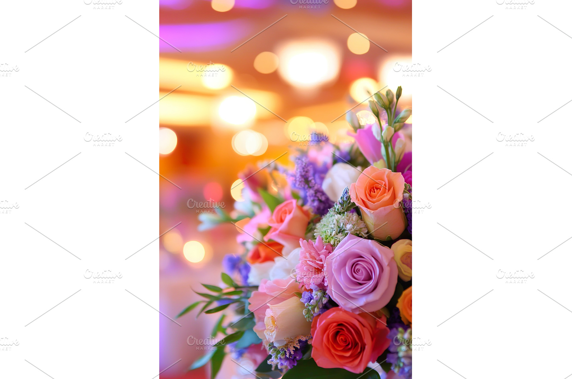 Floral arrangement featuring roses, a Background Photo by Lermont51