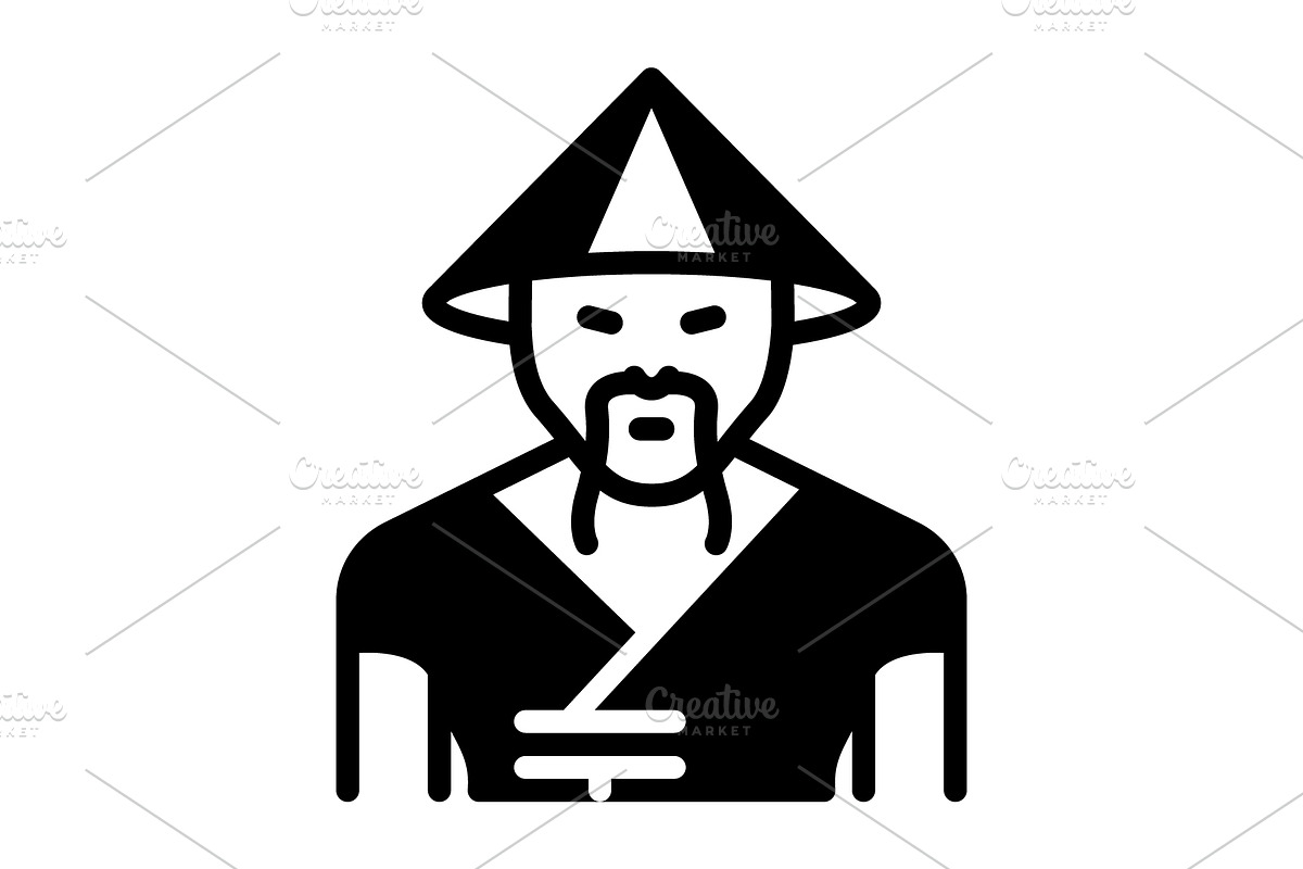 Chinese hat solid icon, a Solid Icon by Creative priyanka