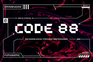 Code 88 futuristic font