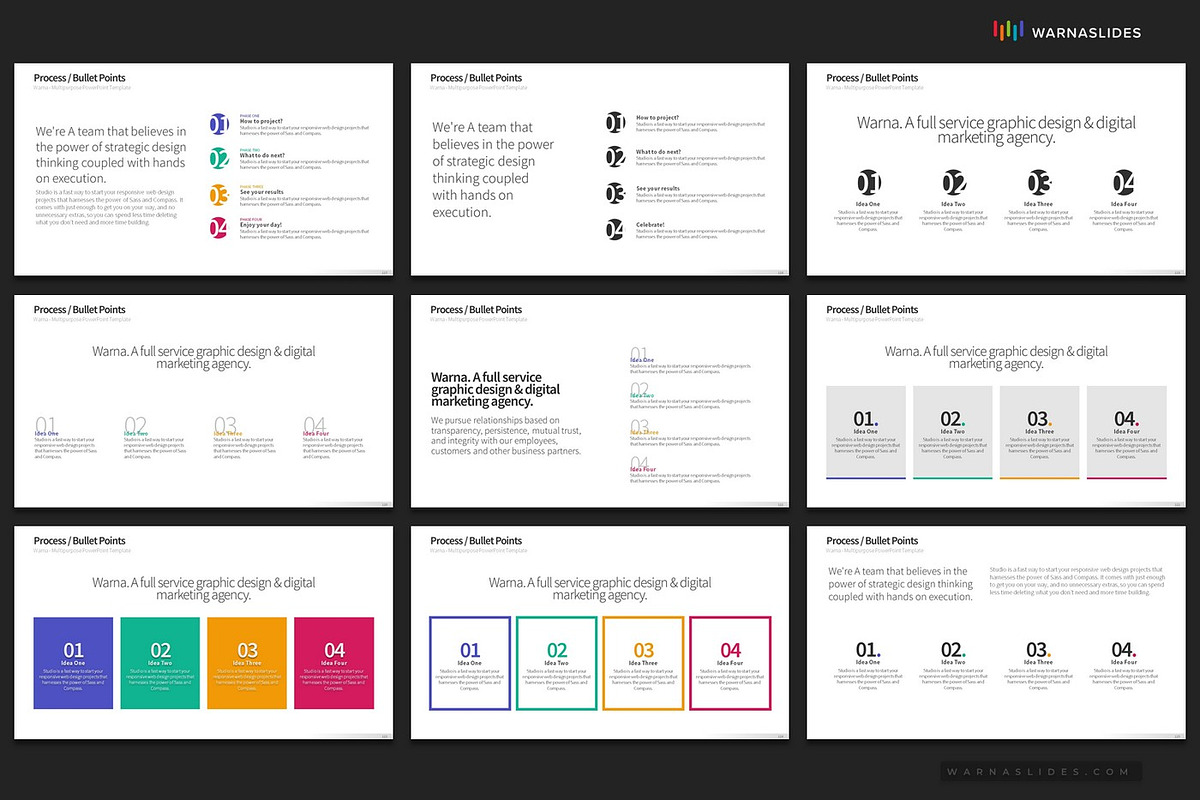 4 Bullet Points PowerPoint Templates, a Presentation Template by Warna Works (Photo 20 of 24)