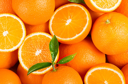 Picked orange fruits.