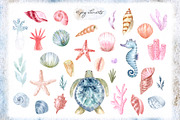 Watercolor Sea Collection. Patterns, an Object Graphic by Slastick (Thumbnail 2 of 7)