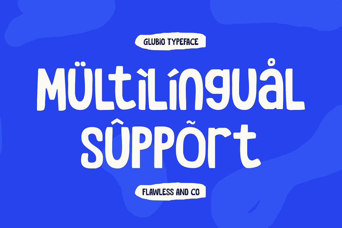Glubio - Funky Display Font, a Sans Serif Font by Flawless And Co (Photo 10 of 10)