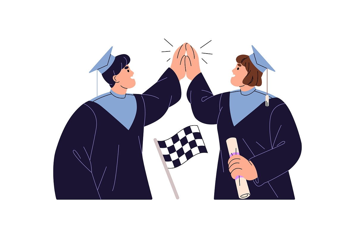 Students learning set. Education, an Education Illustration by PaperTrident (Photo 12 of 17)