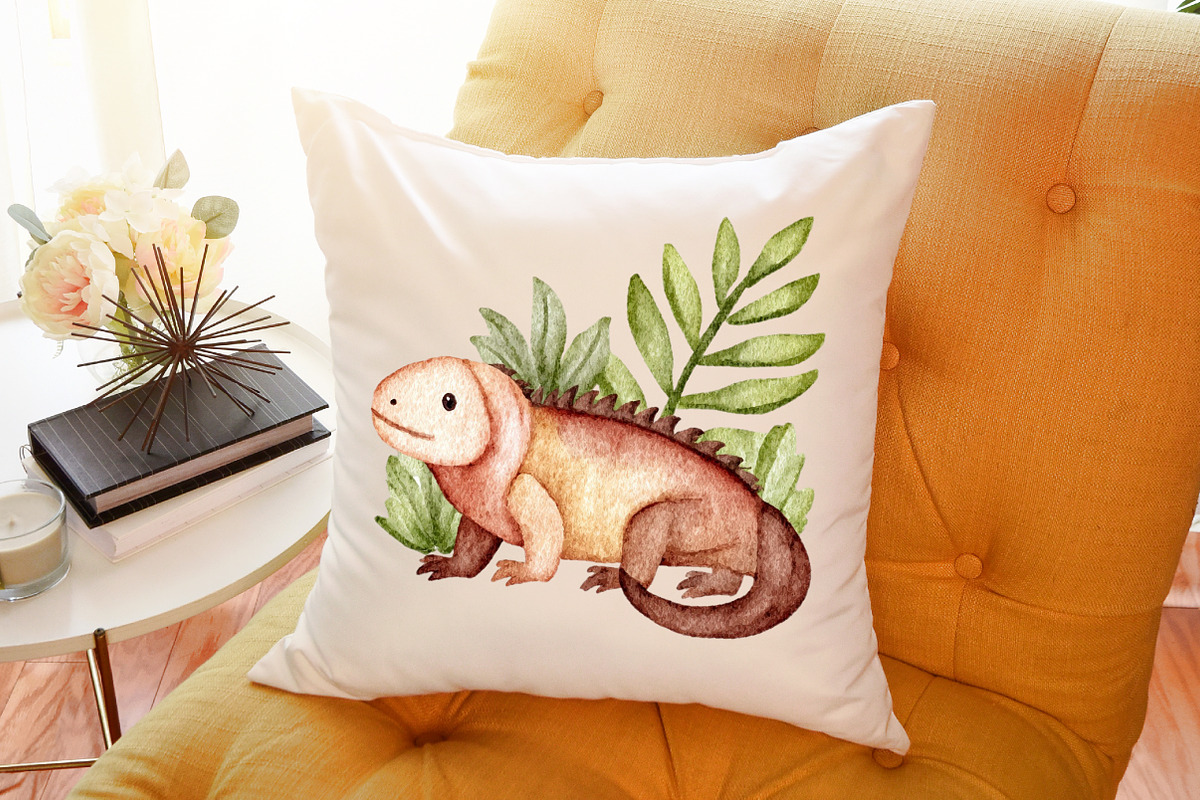 Watercolor Tropical Animals Clipart, an Illustration by Sublimation Artist (Photo 6 of 6)