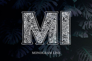 Monogram 5 Fonts 20 Frames