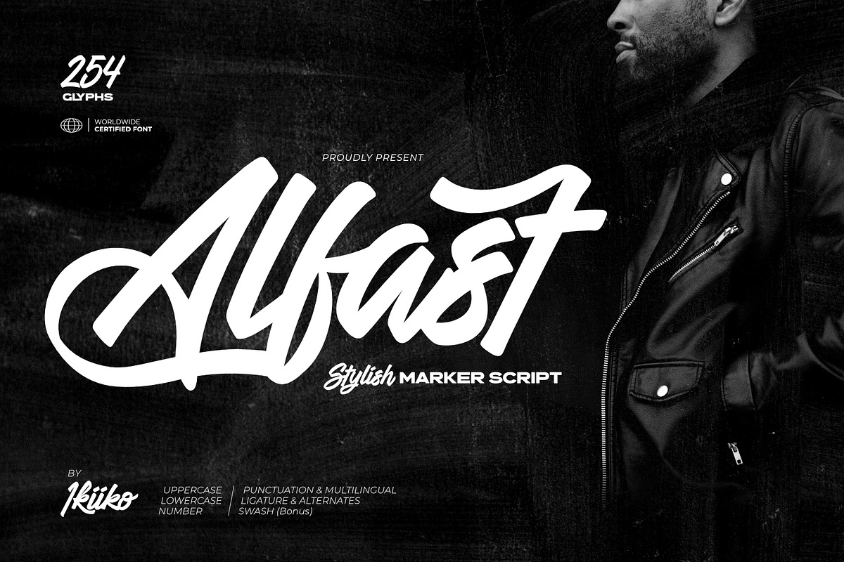 Alfast - Stylish Marker Script, a Script Font by ikiiko (Photo 1 of 7)