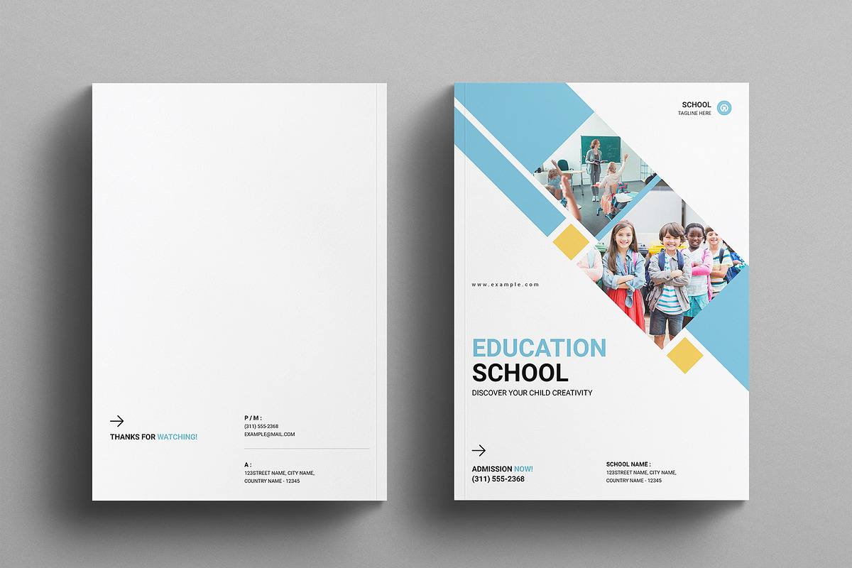 Education School Plan Template, a Brochure Template by E-Type (Photo 7 of 7)
