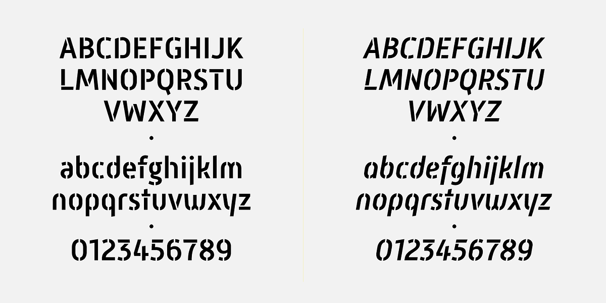 Mic 32 New Stencil, a Sans Serif Font by Moretype (Photo 5 of 5)