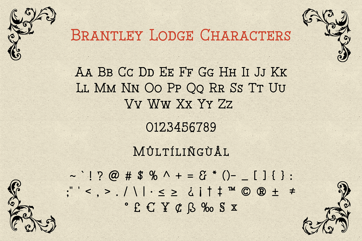 Brantley Lodge - Typewriter, a Font by BearyType Studio (Photo 6 of 9)