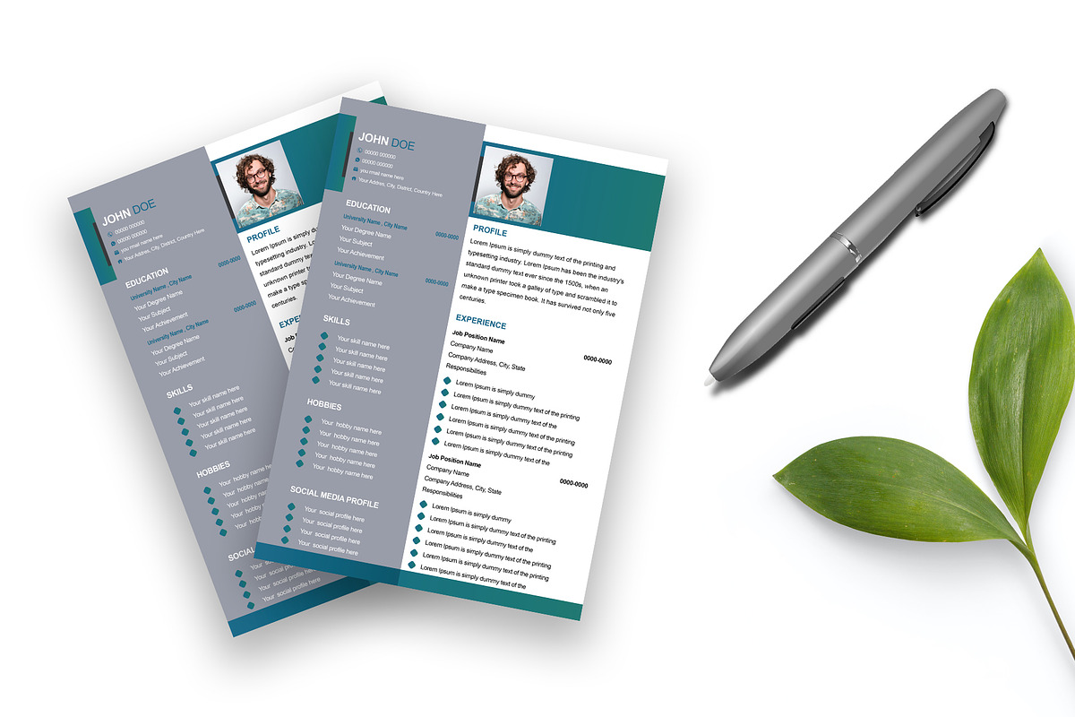 Creative Resume/CV Template, a Resume Template by Annudesign (Photo 4 of 8)