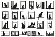 cat sitting by window silhouette, an Illustration by Amazin_art (Thumbnail 1 of 25)