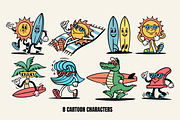 Surf Cartoon Set, a Graphic by cd-design.co (Thumbnail 2 of 7)