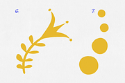 Yellow Otomi Oil Florals, a Texture Graphic by Minky Moo Creations (Thumbnail 5 of 18)