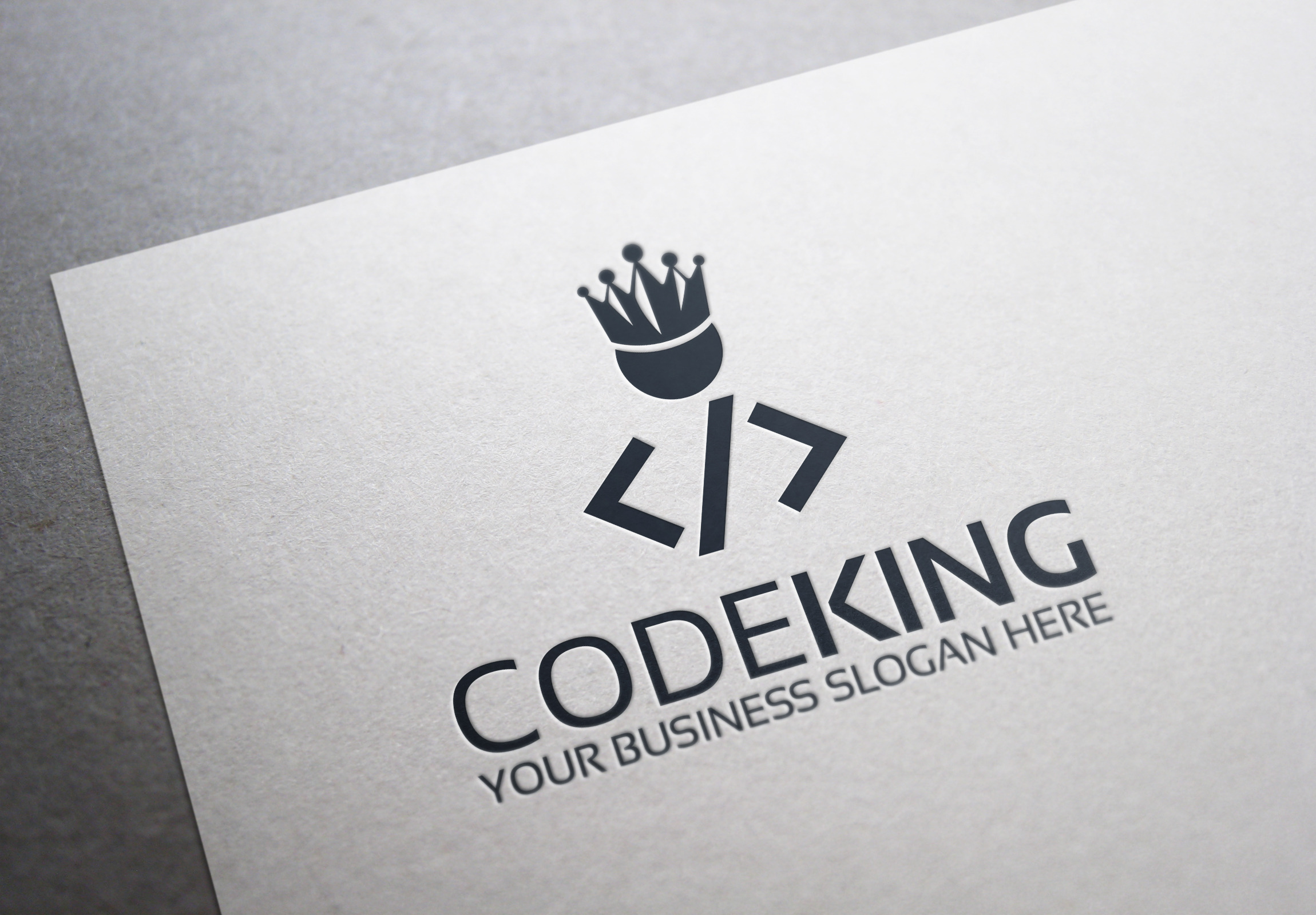 Code King Logo, a Branding & Logo Template by Fitra Noor