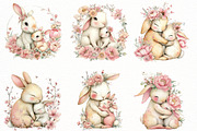 Whimsical Mother's Day Bunny Clipart, an Illustration by Designworld (Thumbnail 2 of 8)