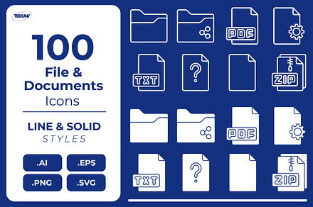 File and Document Icons, an Icon by Tekuni
