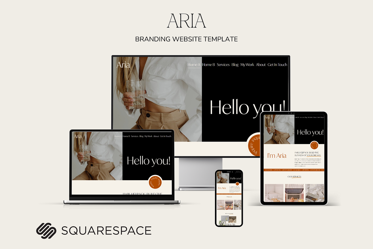 Aria Squarespace 7.1 Template, a Squarespace Template by Beliveart (Photo 2 of 4)