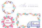 Ice cream watercolor set., a Food Illustration by SabinaWatercolorArt (Thumbnail 9 of 17)