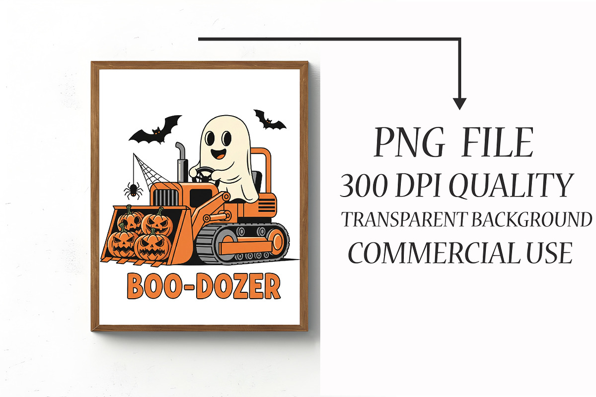 Boo Dozer Ghost Png, Boys Fall Hallo, an Illustration by Libby Wishes (Photo 2 of 6)