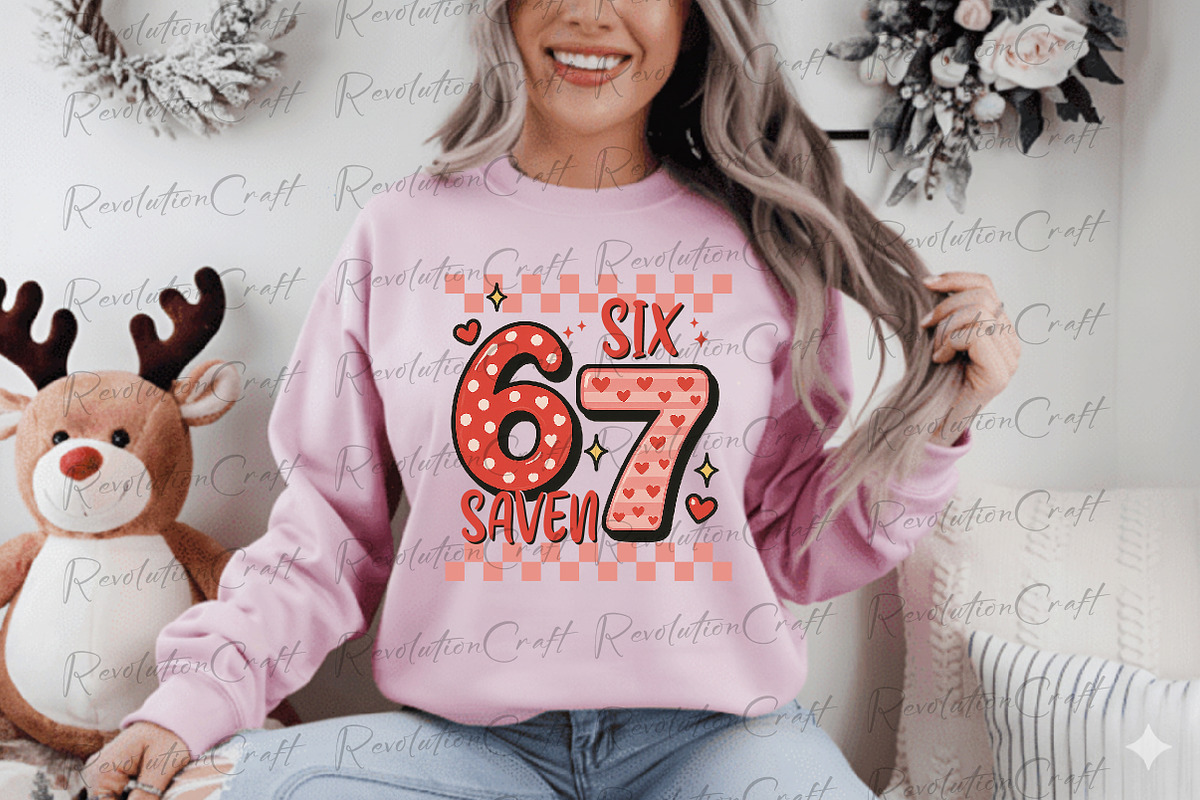Six Seven Valentine Sublimation PNG, an Illustration by OK Design (Photo 3 of 4)