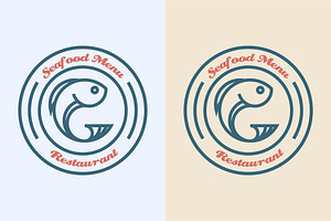 Fish Seafood Logo Design Template, a Branding & Logo Template by Morvana Crew