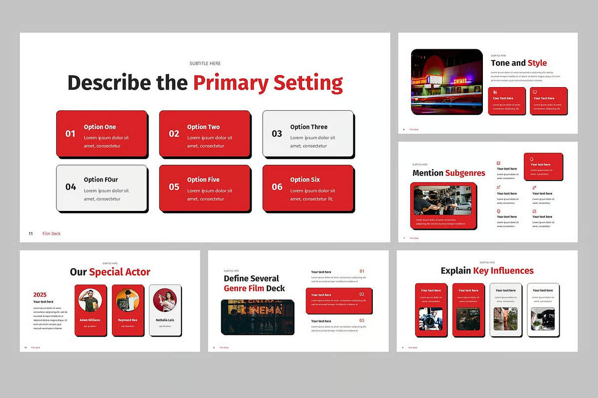 Film Movie Deck Keynote Templates, a Presentation Template by Fit-tee (Photo 2 of 4)