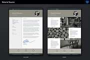 Material Resume Retro, a Resume Template by ikono.me (Thumbnail 2 of 4)