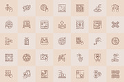 Board Game Icons Art Set, an Outline Icon by Prosymbols (Thumbnail 5 of 7)