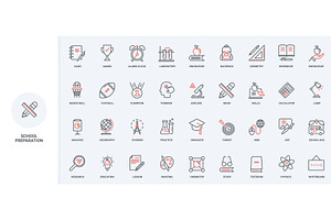 School students tools skills icons, an Education Illustration by Lemberg Vector