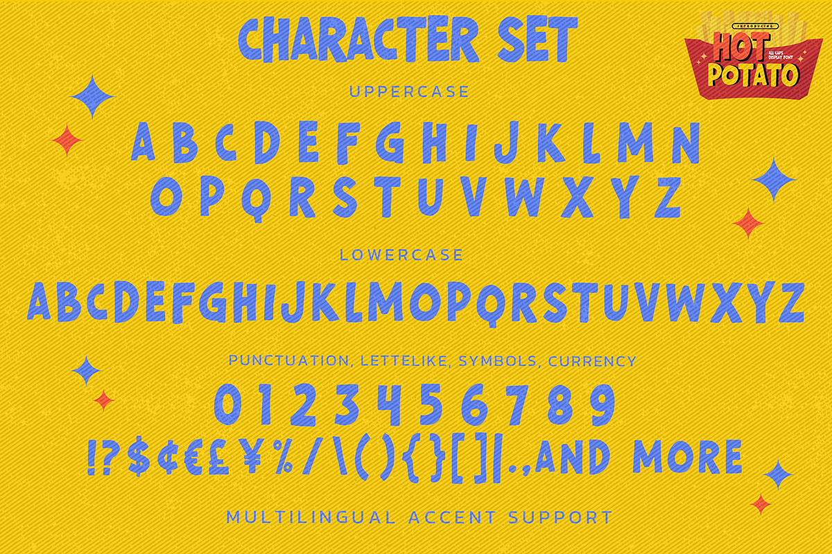 Hot Potato - All Caps Display Font, a Sans Serif Font by Gassstype (Photo 7 of 8)