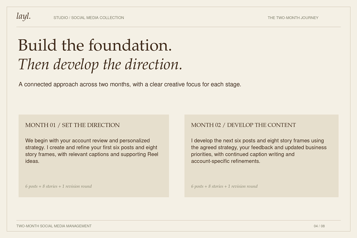 2 Month Social Media Management, a Social Media Template by Layl Atelier (Photo 4 of 8)