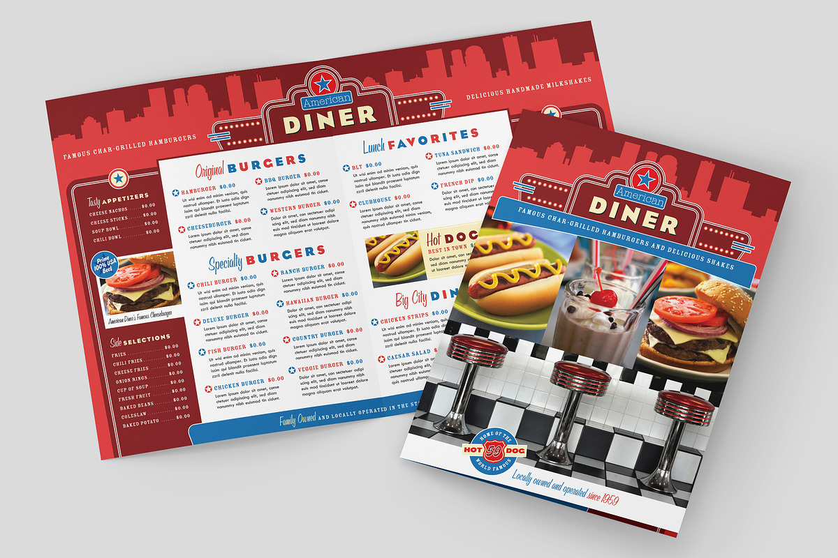 Burger Restaurant Menu Template, a Brochure Template by StockLayouts (Photo 1 of 4)