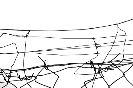 Metal Wires Chainlink Fence Abstract, an Abstract Photo by sirylok
