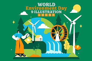 9 World Environment Day Illustration, a Seasonal Illustration by denayunebgt